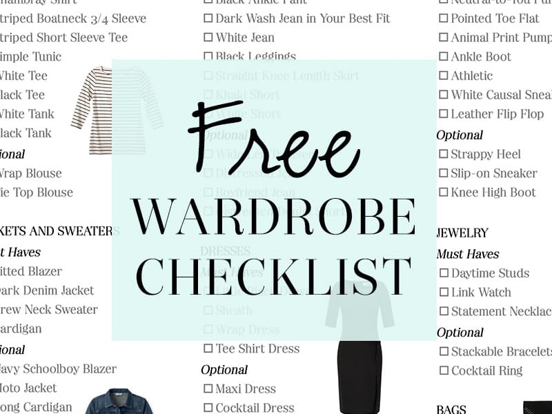 FREE Printable Wardrobe Essentials Checklist