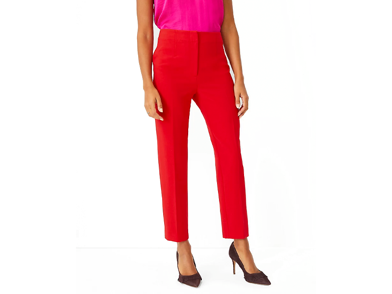 Ann Taylor Slim Pants in Red