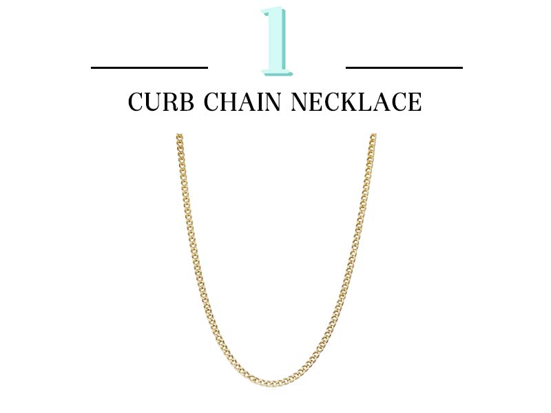 Curb Chain Necklace in Gold