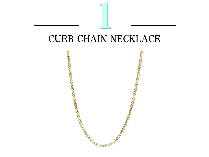 Curb Chain Necklace in Gold