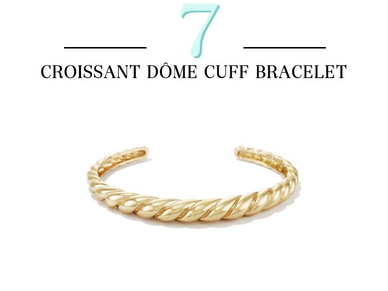Croissant Dôme Cuff Bracelet in Gold
