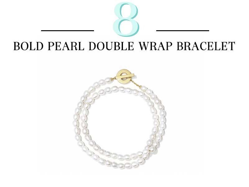 Bold Pearl Double Wrap Bracelet