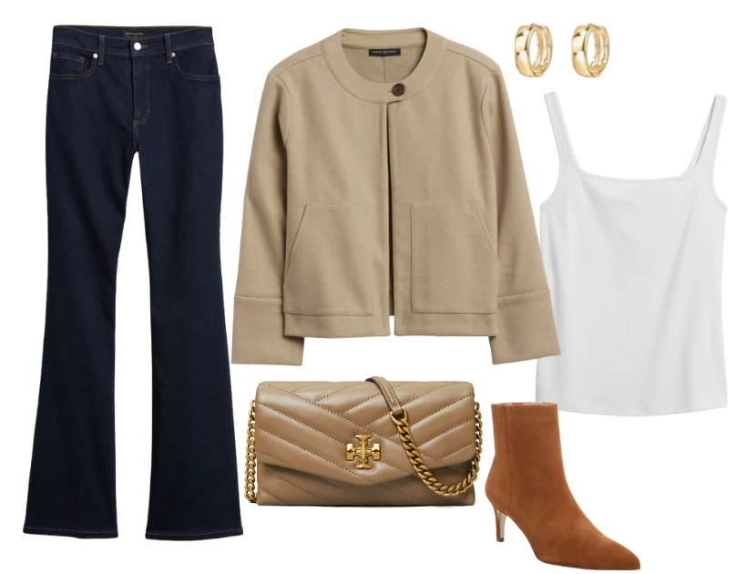 Bootcut Jeans with short jacket How to Wear Bootcut Jeans with short jacket