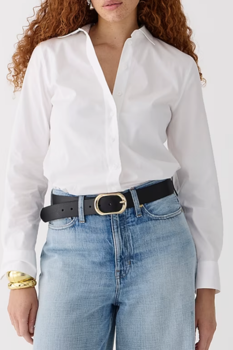 Wren slim shirt in stretch cotton poplin
