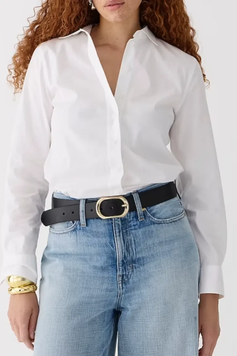 Wren slim shirt in stretch cotton poplin