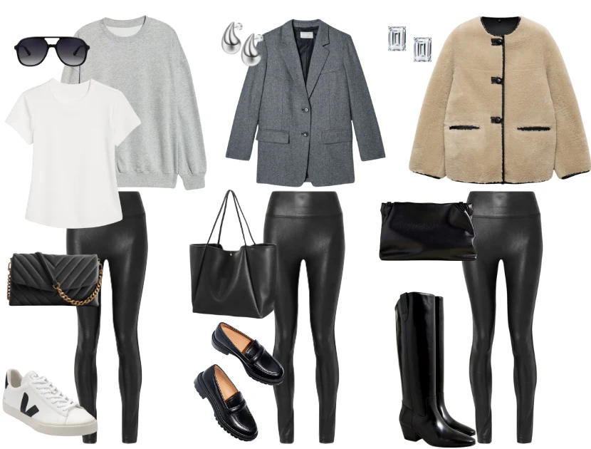 How to Wear Faux Leather Leggings