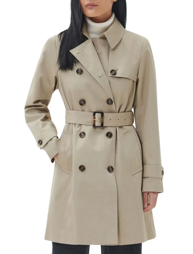 Belted Twill Trench Coat by Barbour Splurge: Greta Belted Water Resistant Twill Trench Coat by Barbour